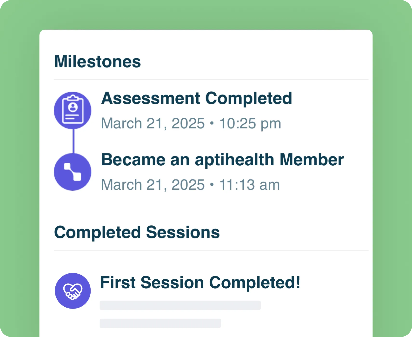 Step 4 illustration: milestones list shown on mobile device